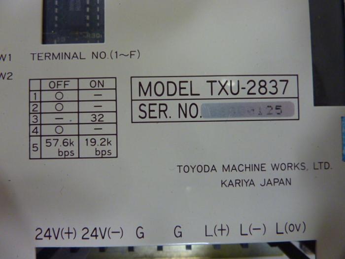 Used TOYOPUC PLC Unit TXU-2837 #60476