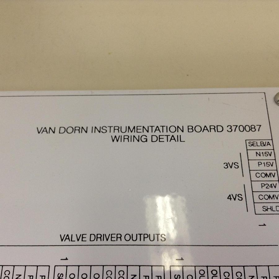 Used VAN DORN Instrumentation Board 370087 USED