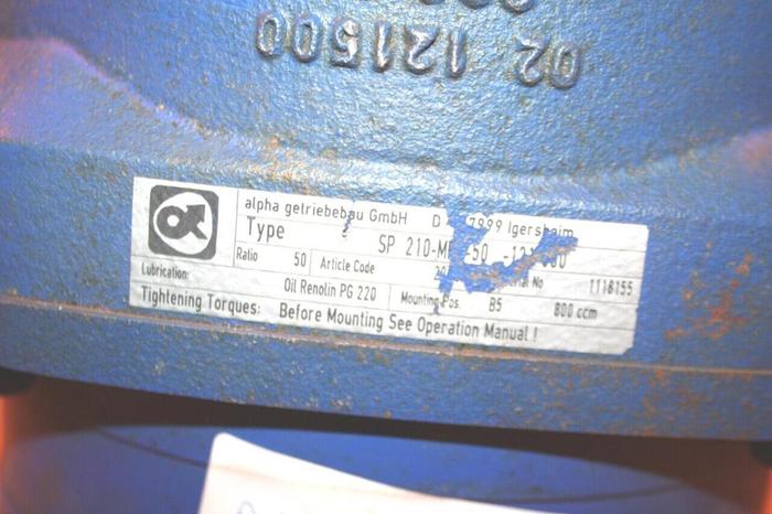 Used ALPHA GETRIEBEBAU Gear Reducer SP210-M #13096