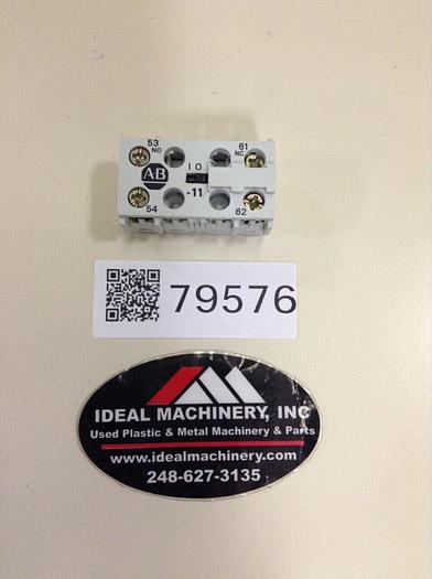 Used ALLEN BRADLEY Auxiliary Contact 195-MA11 SER A #79576
