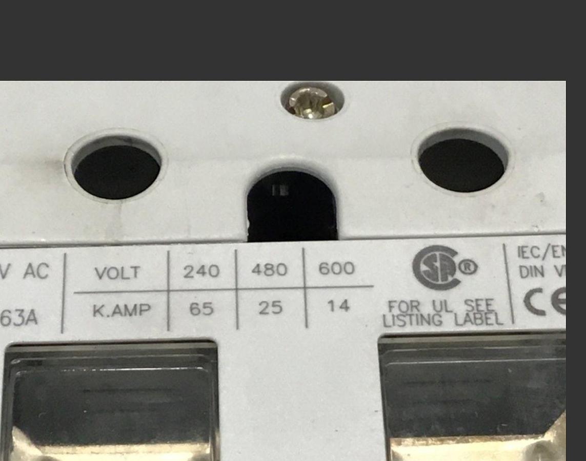Used MOELLER 63 Amp Circuit Breaker NZM7-63N-NA USED