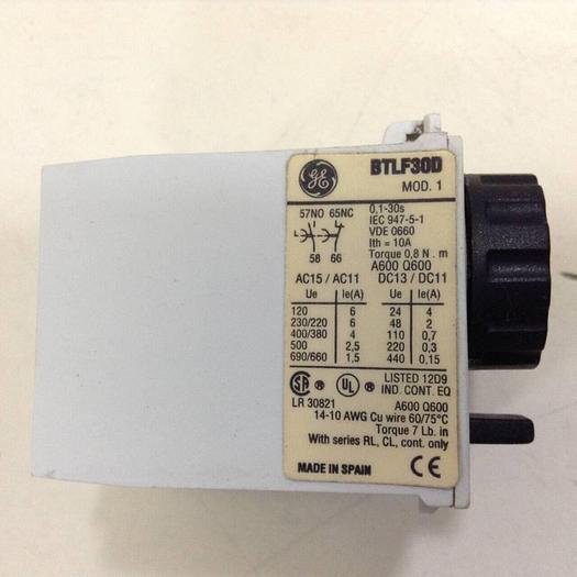 Used GENERAL ELECTRIC Timer BTLF30D #76009