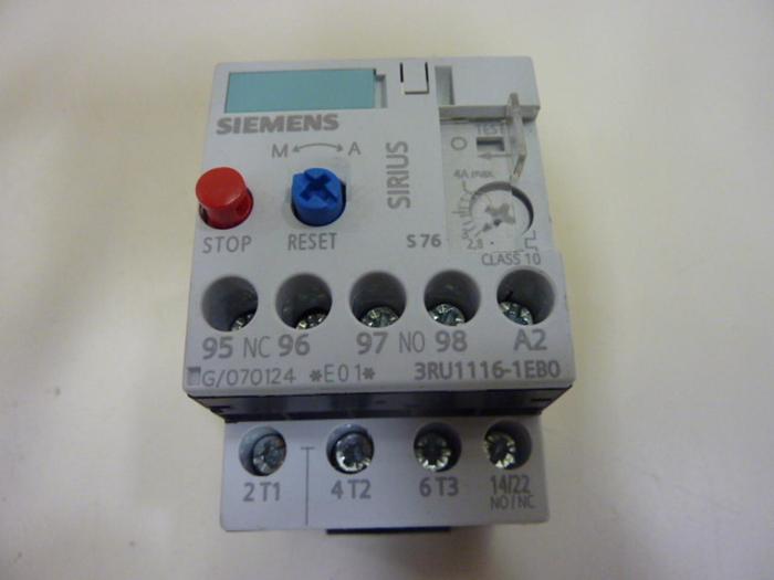 Used SIEMENS Overload Relay 3RU1116-1EB0 #50746