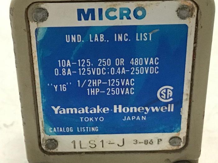Used YAMATAKE Micro Limit Switch 1LS1-J #122160