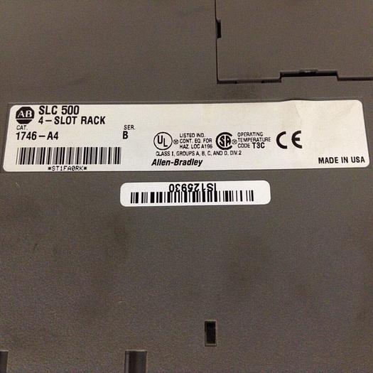 Used ALLEN BRADLEY Power Supply & Slot Rack 1746-P1 SER A / 1746-A4 SER B #71517