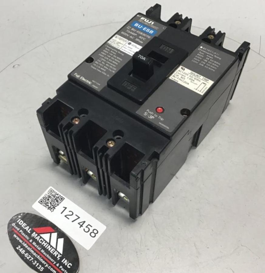 Used FUJI ELECTRIC 70 Amp Circuit Breaker BU-ESB3070 USED