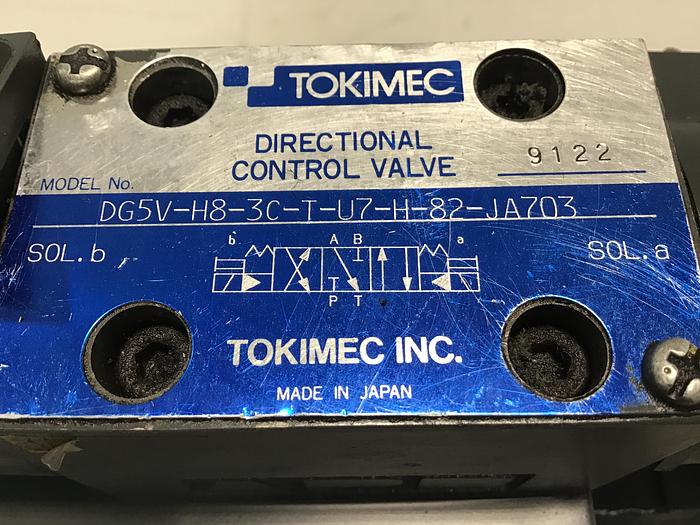 Used TOKIMEC Valve DG5V-H8-3C-T-U7-H-82-JA703 Used #145583