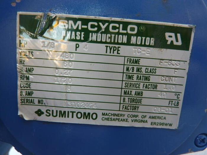 Used SUMITOMO DENKO 1/8 HP Motor TC-E USED