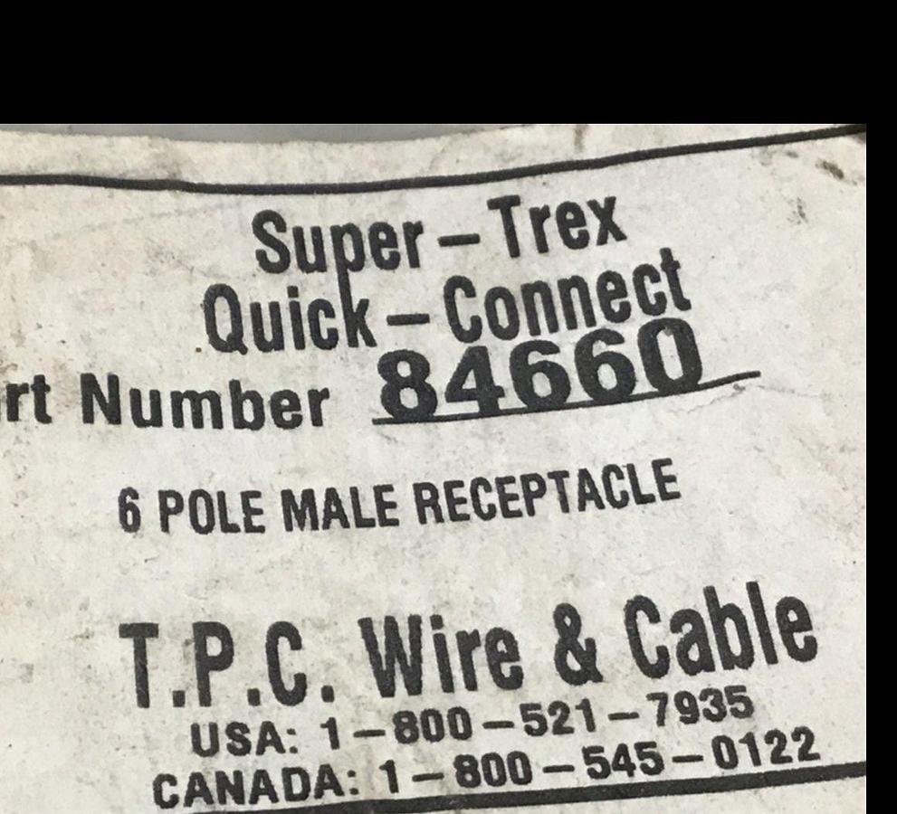 TPC WIRE & CABLE Connector 84660 USED
