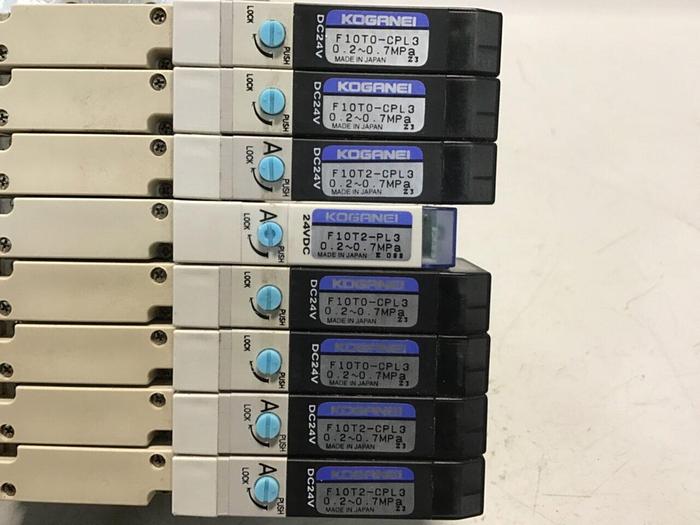 Used KOGANEI Manifold w/ Valves F10M8AJ #120910