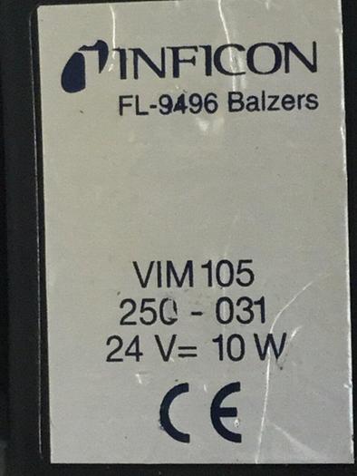 Used INFICON Gauge / Valve FL-9496 BALZERS #104205