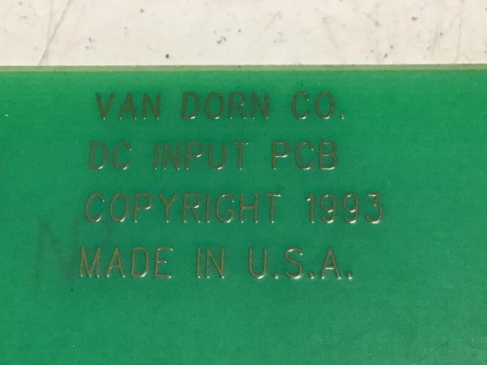 Used VAN DORN DC Input Board 330037 PC330-037 Used