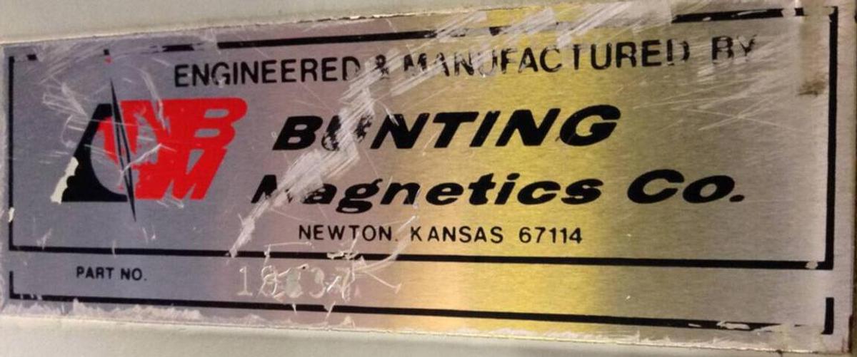 Used BUNTING Drawer Magnet w/ Shutoff 19837 USED