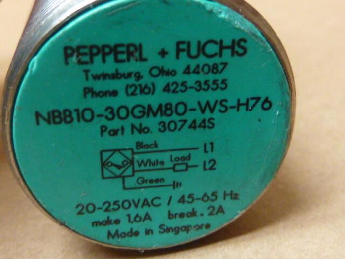 Used PEPPERL & FUCHS Proximity Switch NBB10-30GM80-WS-H76 #31330