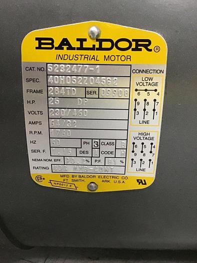 Used BALDOR 25 HP Motor 5232477-1 Used