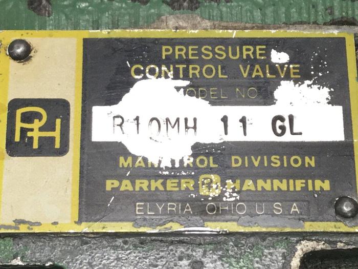Used PARKER HANNIFIN Pressure Control Valve R10MH 11 GL #102471
