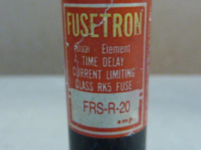 Used FUSETRON 20 Amp Fuse FRS-R-20 #33632