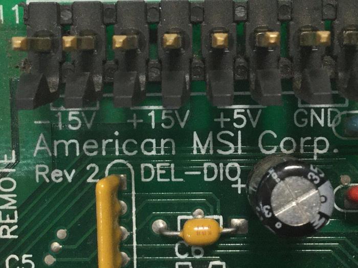 Used AMERICAN MSI Circuit Board DEL-DIO USED