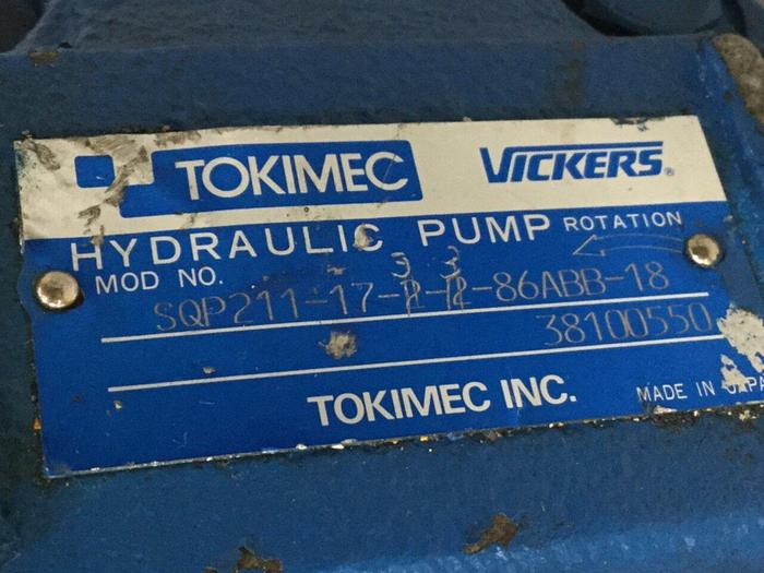 Used TOKIMEC VICKERS Hydraulic Pump SQP211-17-2-2-86ABB-18 #107210
