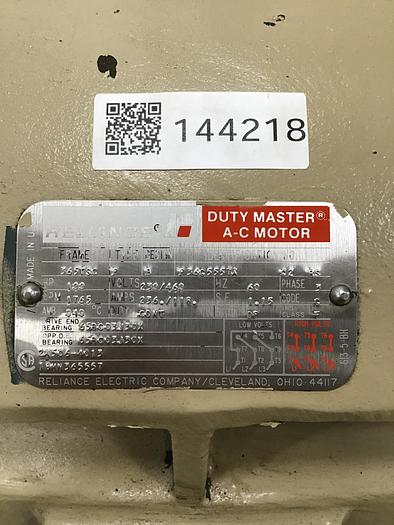 Used RELIANCE ELECTRIC 100 HP AC Motor P36G5557A Used #144218