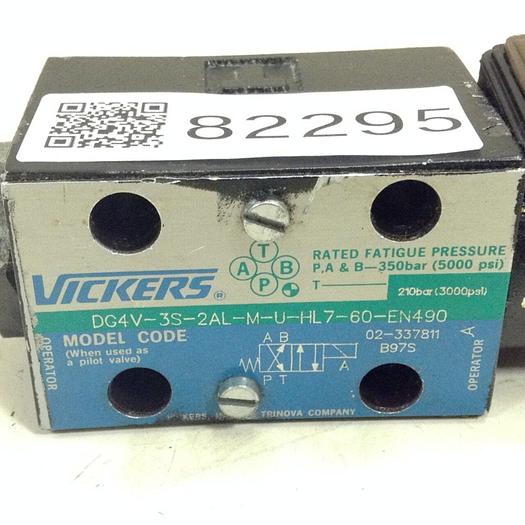 Used VICKERS Directional Valve DG4V-3S-2AL-M-U-HL7-60-EN490 #82295