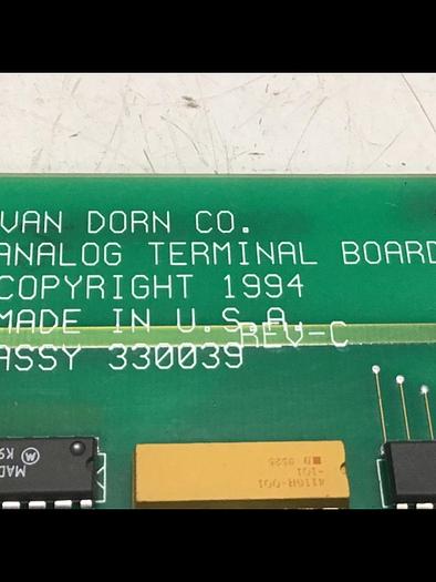 Used VAN DORN Analog Terminal Board PC330-039 330-039 #143066