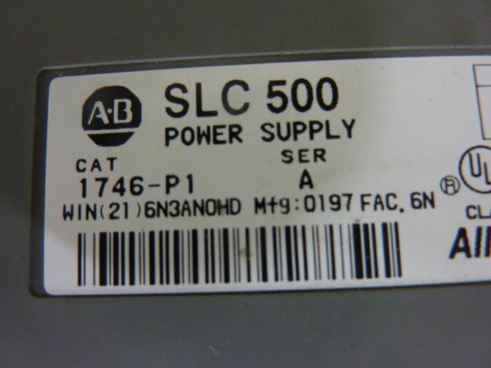 Used ALLEN BRADLEY Power Supply & Slot Rack 1746-P1 SER A / 1746-A10 SER A #51940