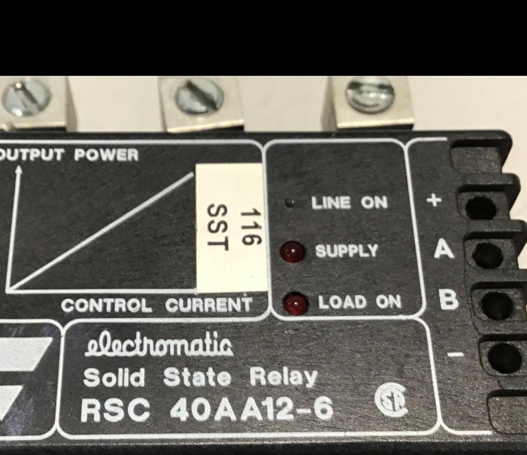 Used ELECTROMATIC Solid State Relay RSC 40AA12-6 USED