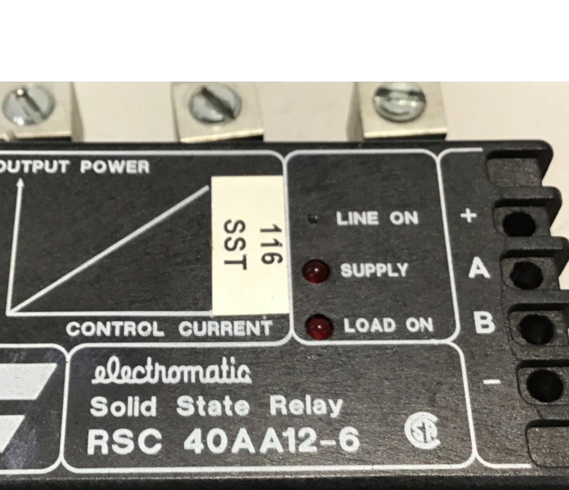 Used ELECTROMATIC Solid State Relay RSC 40AA12-6 USED