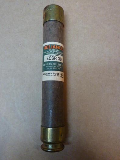 Used RELIANCE ELECTRIC 30 Amp Fuse ECSR-30A #36142