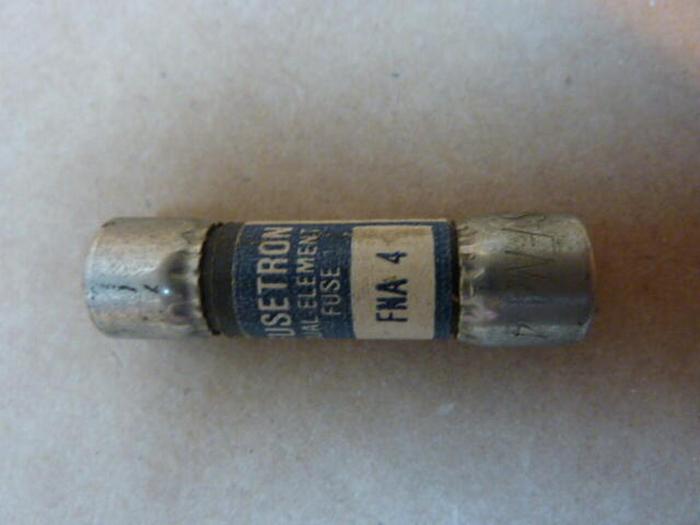 Used FUSETRON 4 Amp Fuse FNA-4 #36114