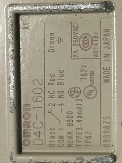 Used OMRON Limit Switch D4C-1602 #104392