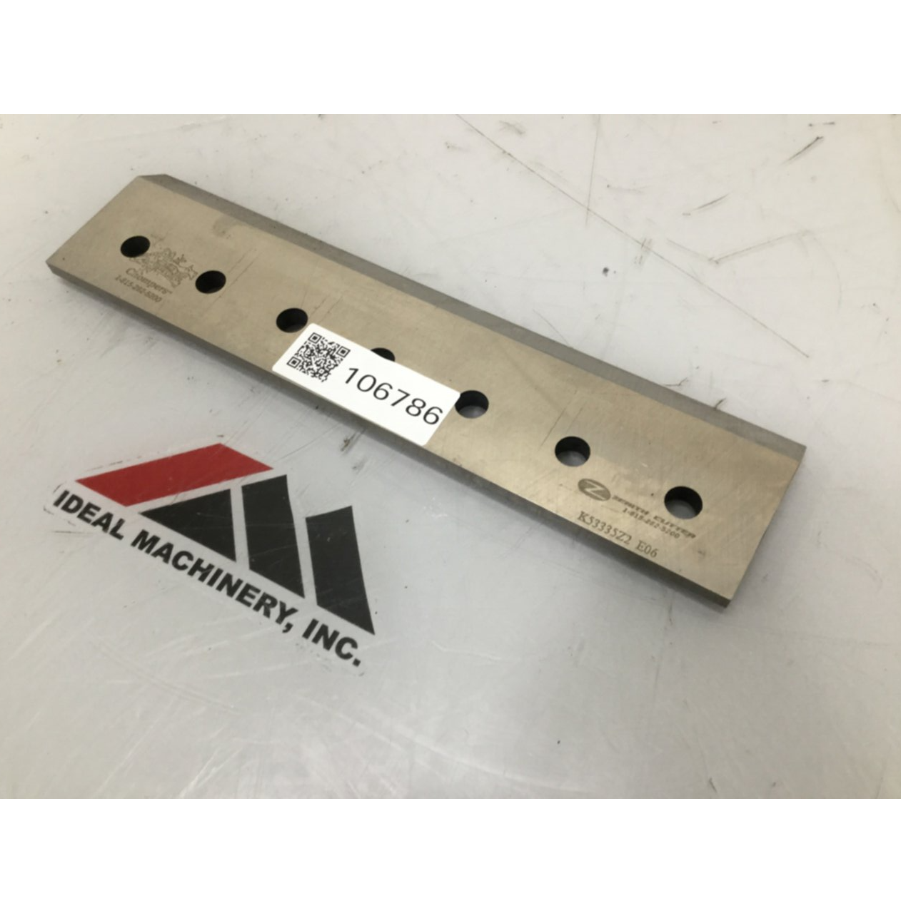 Used ZENITH CUTTER Granulator Blade / Knife K53335Z2 E06 #106787