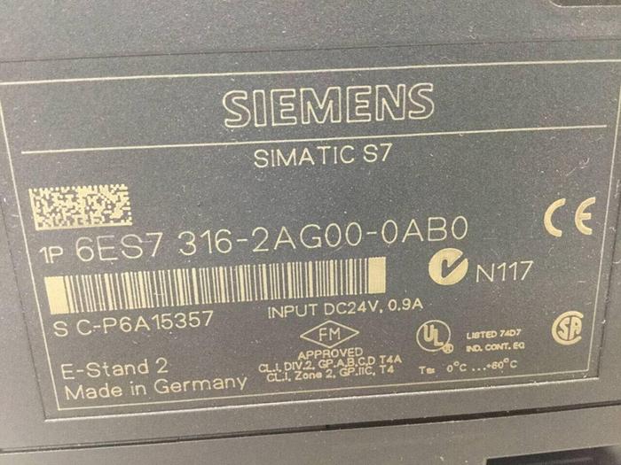 Used SIEMENS Module 6ES7 316-2AG00-0AB0 #102807