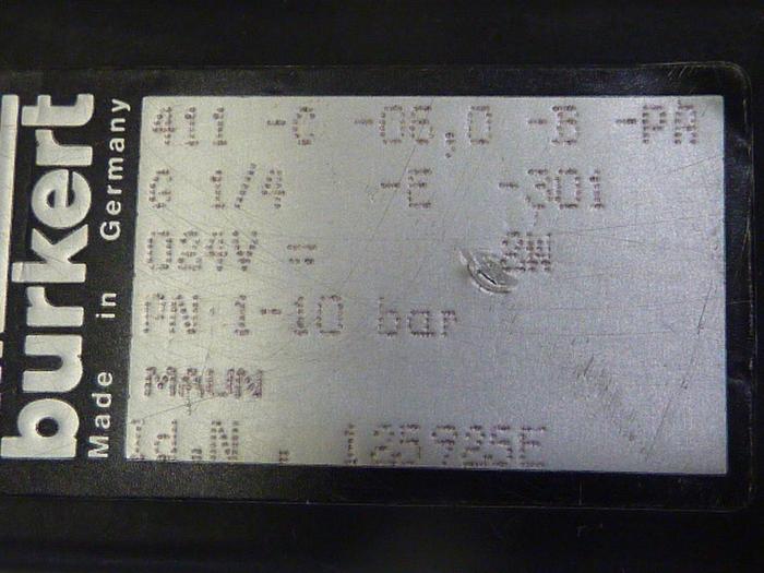 Used BURKERT EASY FLUID CONTROL SYS Solenoid Valve 125925E #51848