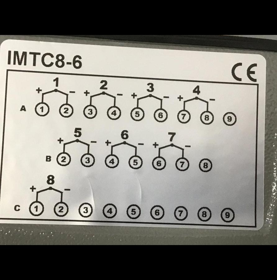 IDEAL MACHINERY 8 Zone Thermocouple Cable IMTC8-6 NEW #150596