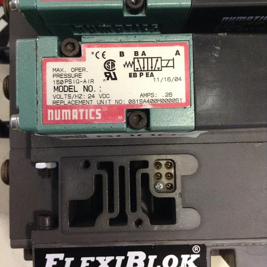 Used NUMATICS Control Block w/ Valves 082SA415M #80002