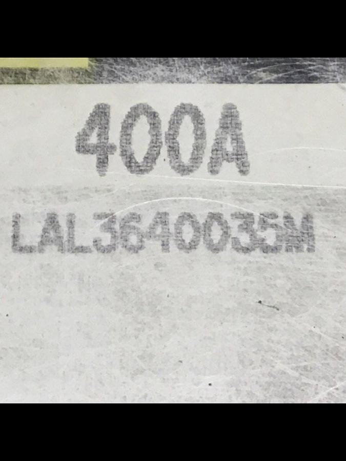 Used SQUARE D 400 Amp Circuit Breaker LAL3640035M #144285