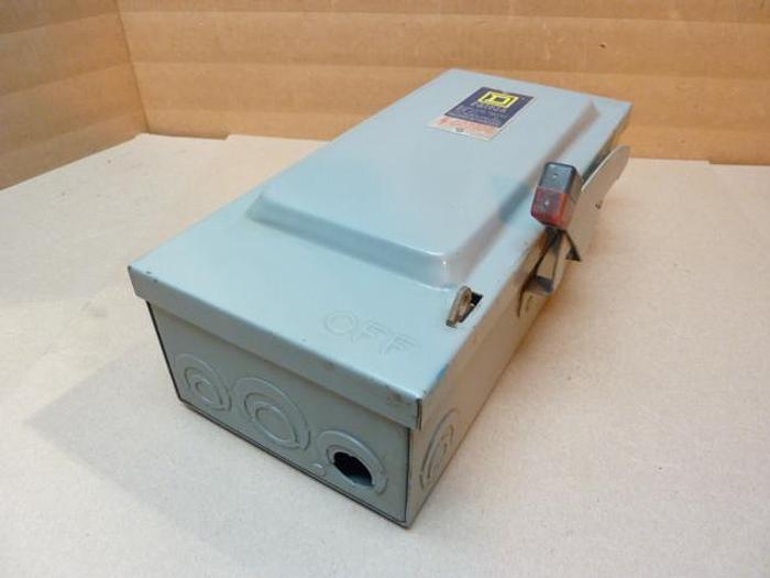 Used SQUARE D 30 Amp Safety Disconnect Switch H361 E1 Used