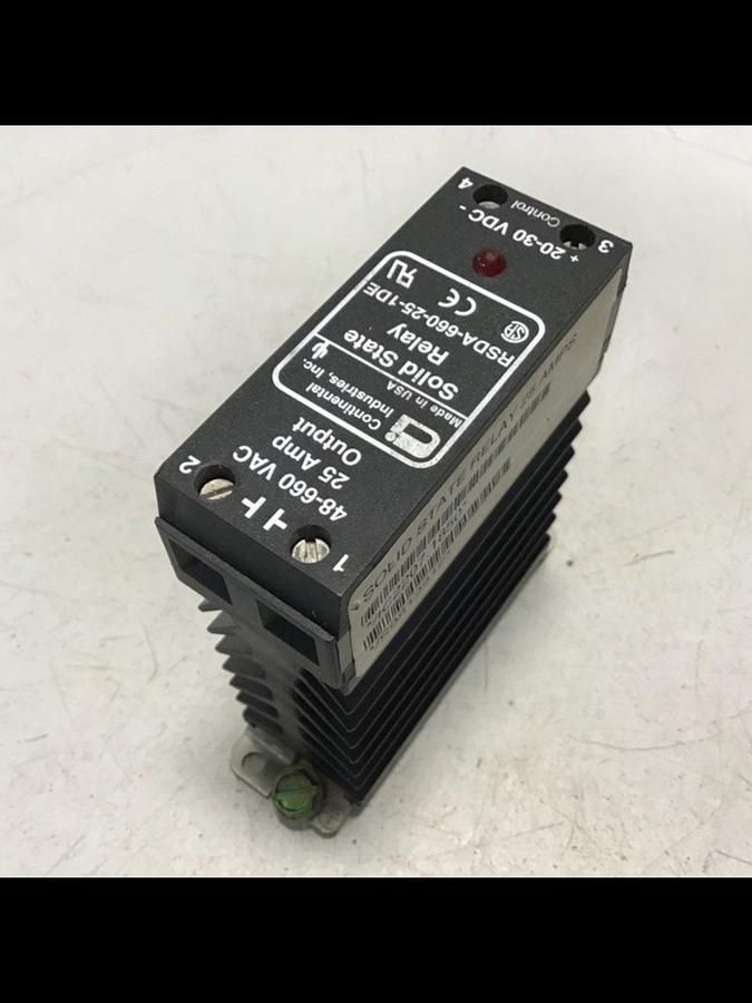 Used CONTINENTAL INDUSTRIES Solid State Relay RSDA-660-25-1DE Used