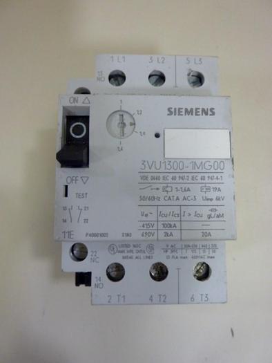 Used SIEMENS Starter Motor Protector 3VU1 300-1MG00 #63759