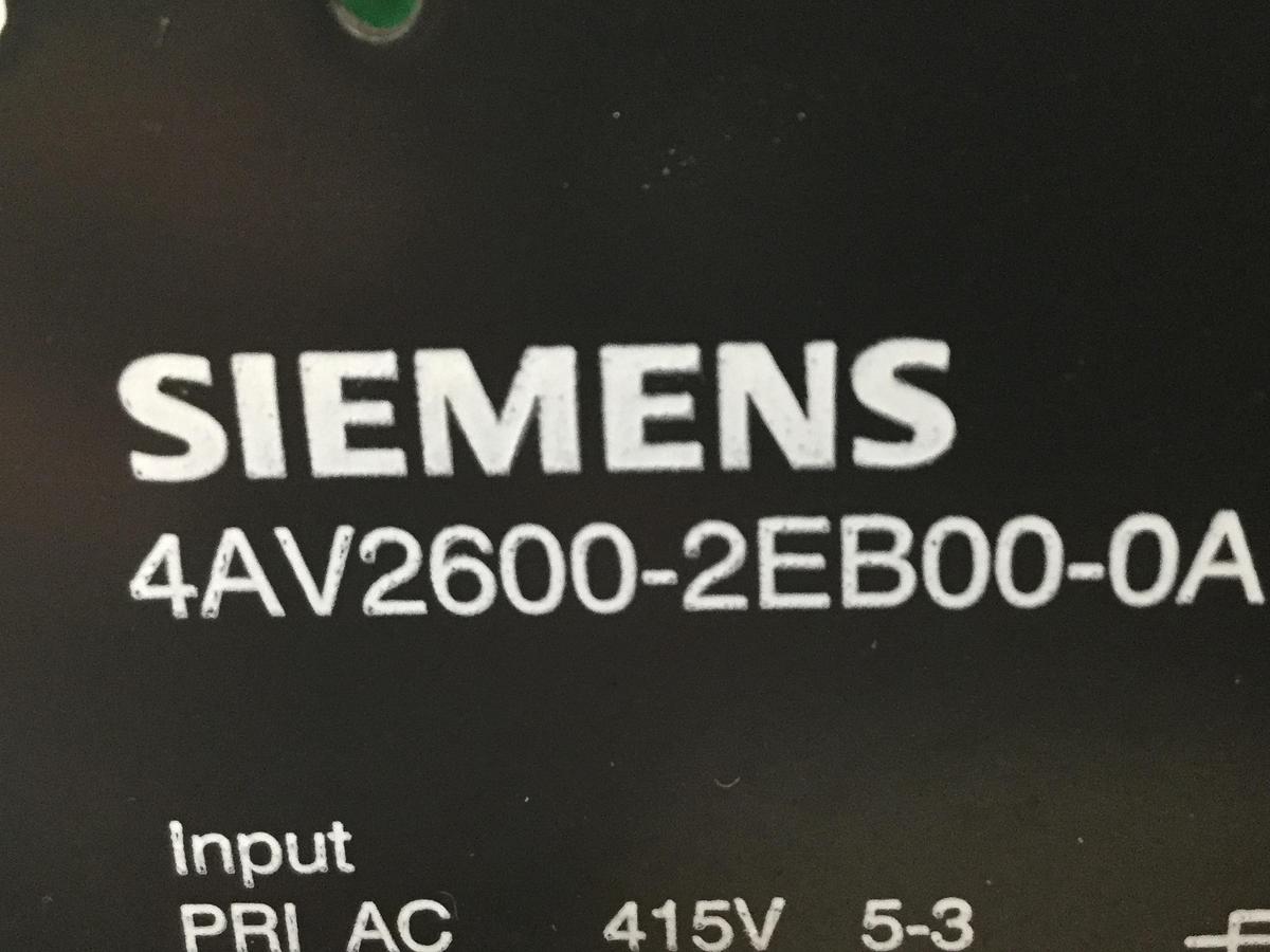Used SIEMENS Power Supply 4AV2600-2EB00-0A Used