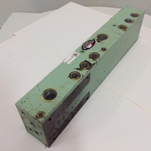 Used PARKER 6 Zone Hydraulic Manifold MANIFOLD712 #87712