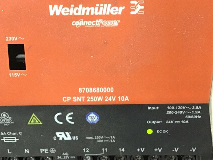 Used WEIDMULLER Power Supply 8708680000 #121101