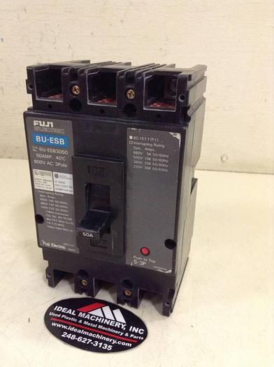 Used FUJI ELECTRIC 50 Amp Circuit Breaker BU-ESB3050 #73789