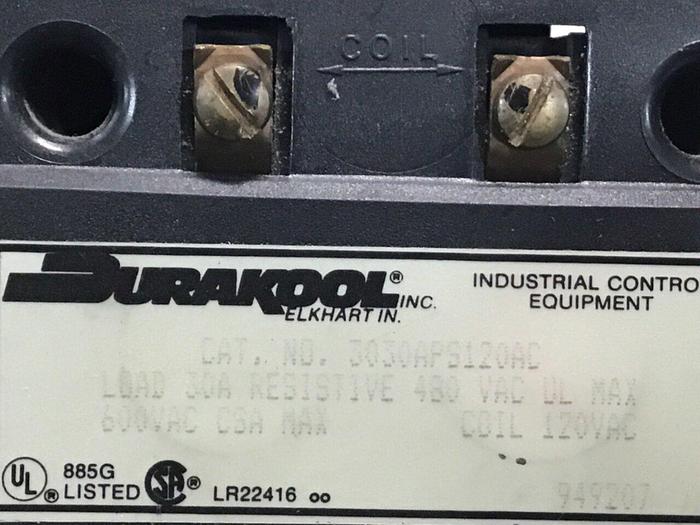 Used DURAKOOL Relay 3030APS120AC Used