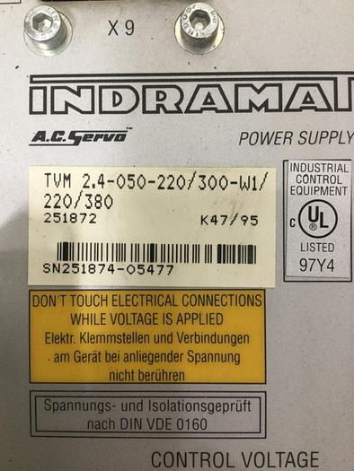 Used INDRAMAT AC Servo Power Supply TVM 2.4-050-220/300-W1/220/380 Used