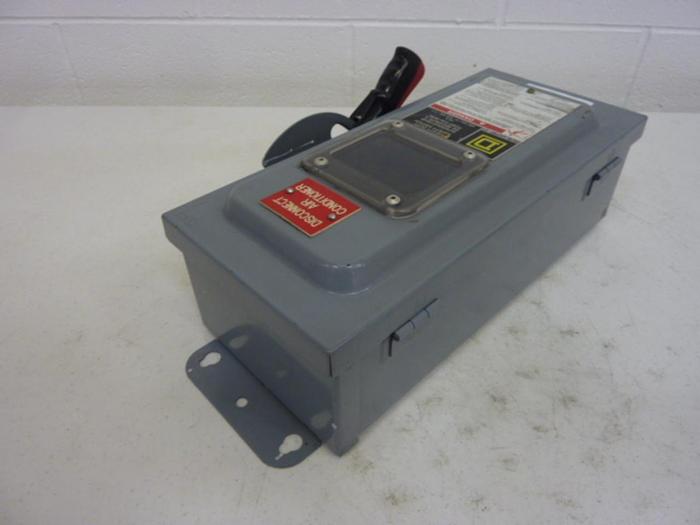 Used SQUARE D 30 Amp Safety Disconnect Switch CHU361AWK #50781
