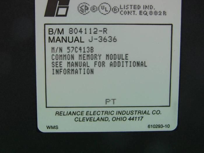 Used RELIANCE ELECTRIC Memory Module 57C413B #8191