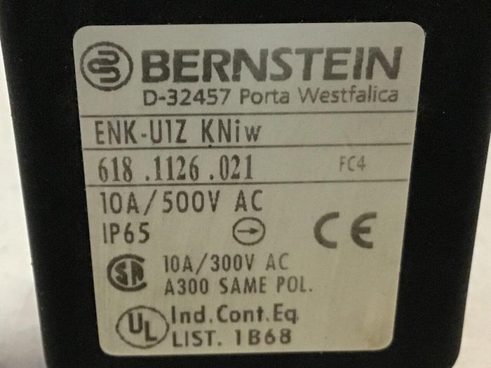 Used BERNSTEIN Limit Switch ENK-U1Z-KNIW #121284